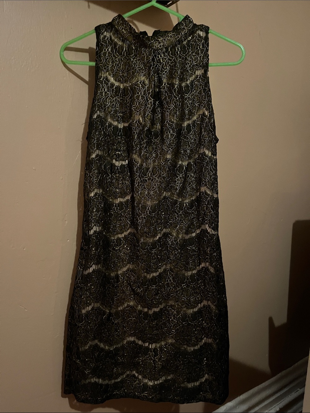 Fire Los Angeles Black and Cream Lace Midi Dress